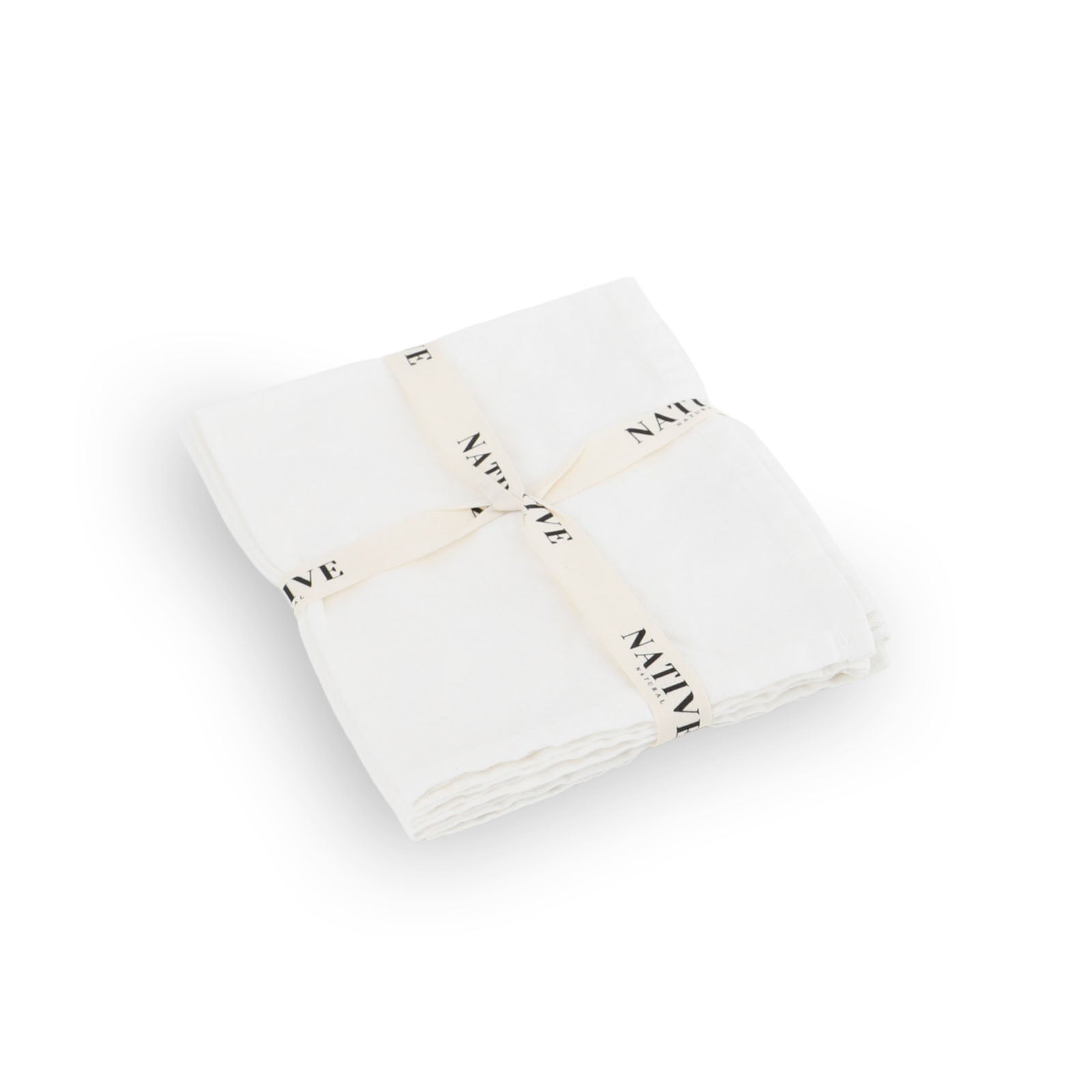 White Set of 4 100% Linen Placemats